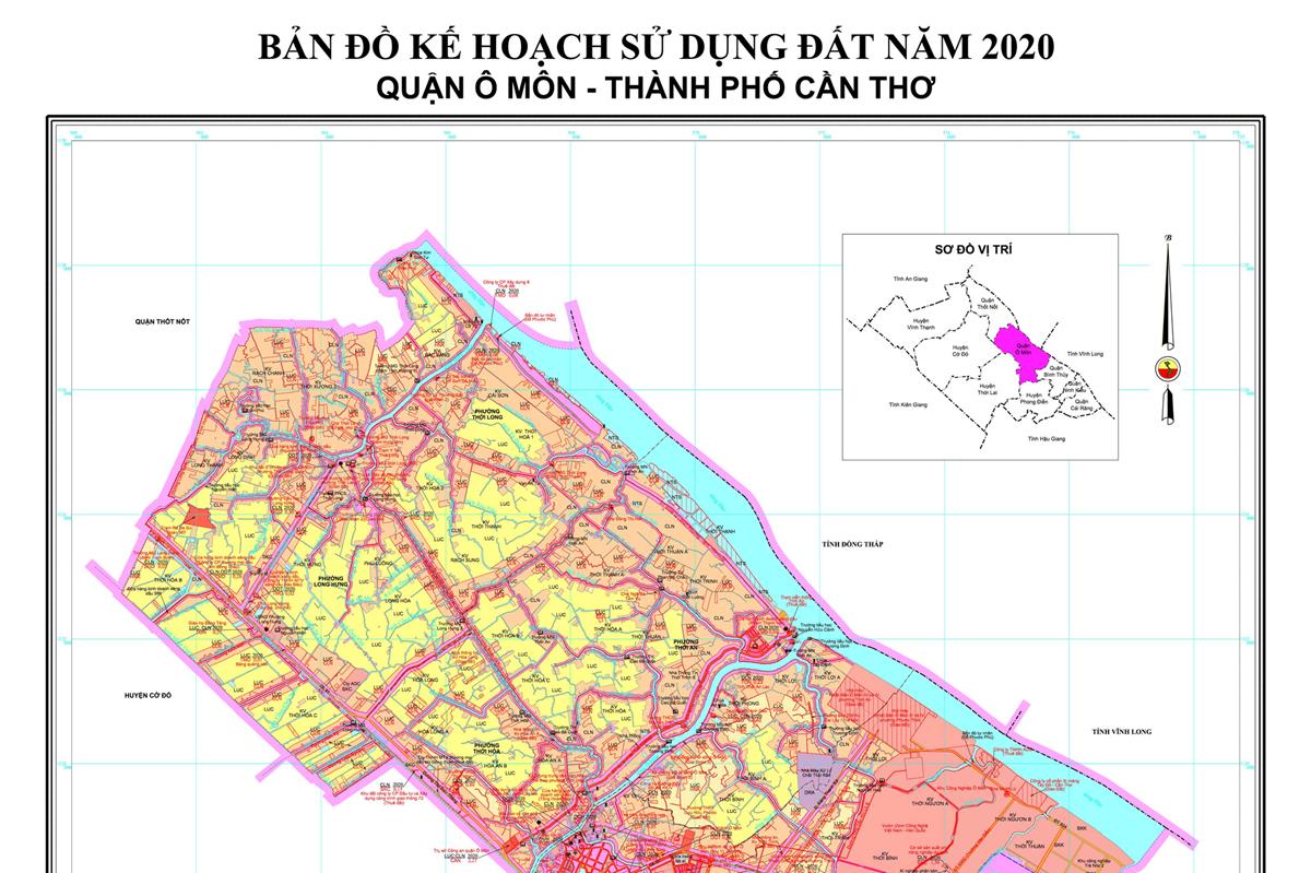 TẢI Bản đồ quy hoạch sử dụng đất Quận Ô Môn đến năm 2030