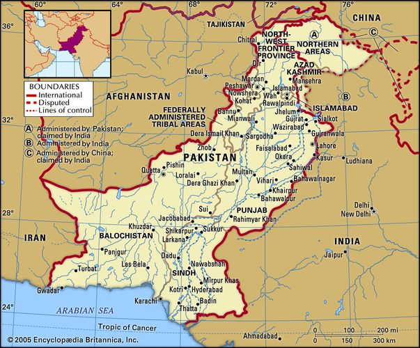Bản đồ nước Pakistan (Pakistan Map) khổ lớn năm 2022
