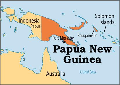 Bản đồ nước Papua New Guinea (Papua New Guinea Map) khổ lớn năm 2022