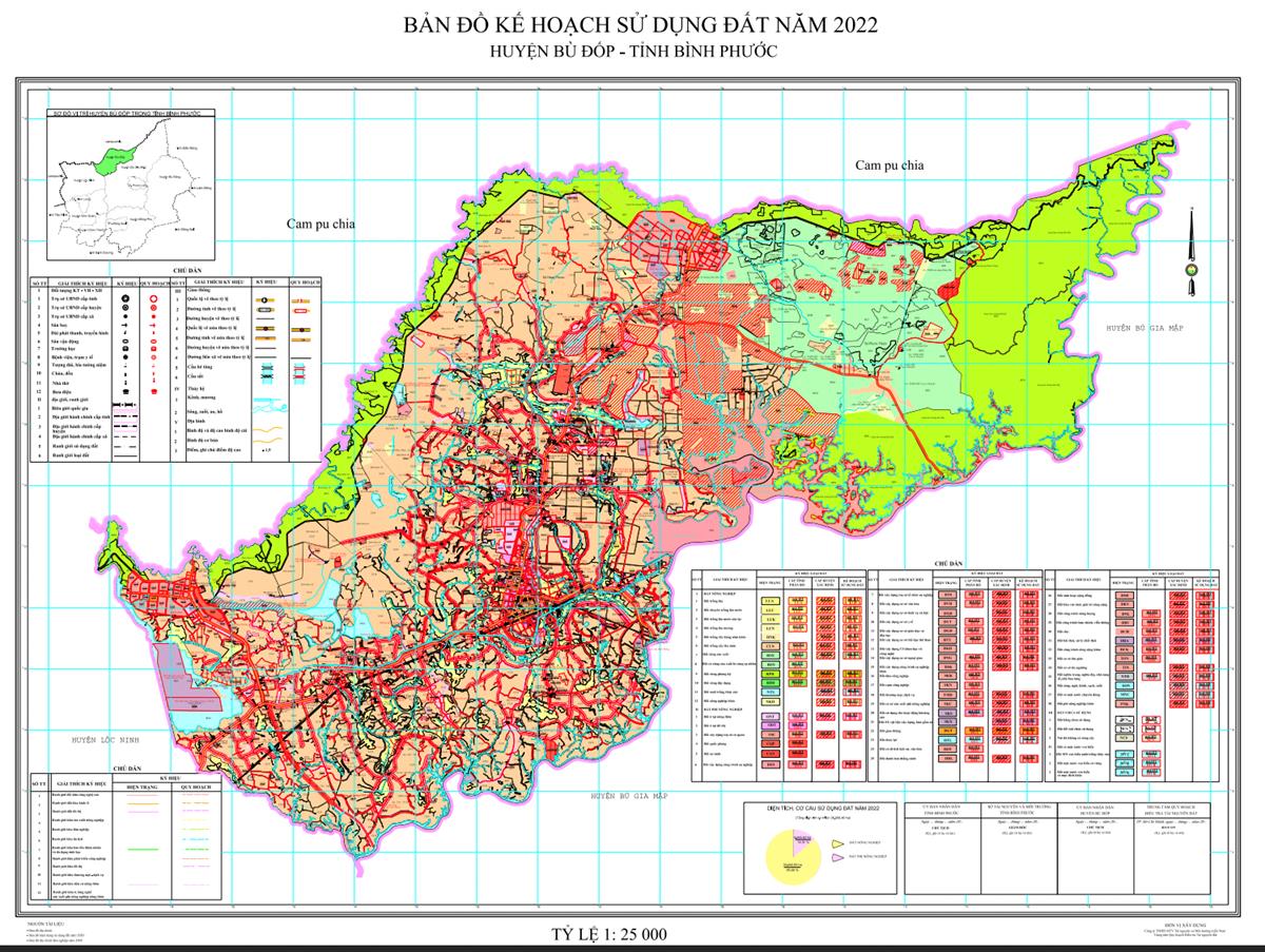 TẢI Bản đồ quy hoạch sử dụng đất Huyện Bù Đốp đến năm 2030