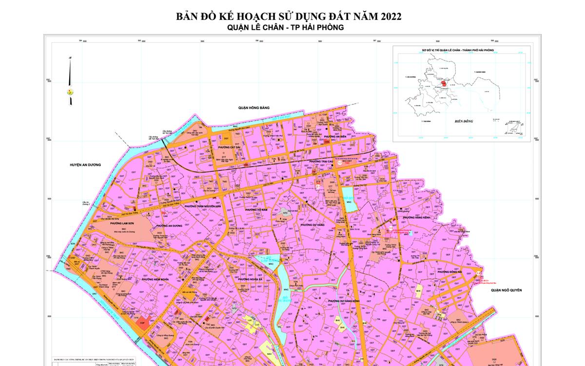 TẢI Bản đồ quy hoạch sử dụng đất Quận Lê Chân đến năm 2030