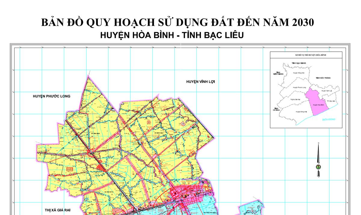 TẢI Bản đồ quy hoạch sử dụng đất huyện Hòa Bình đến năm 2030