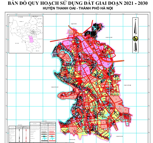 TẢI Bản đồ quy hoạch sử dụng đất huyện Thanh Oai đến năm 2030