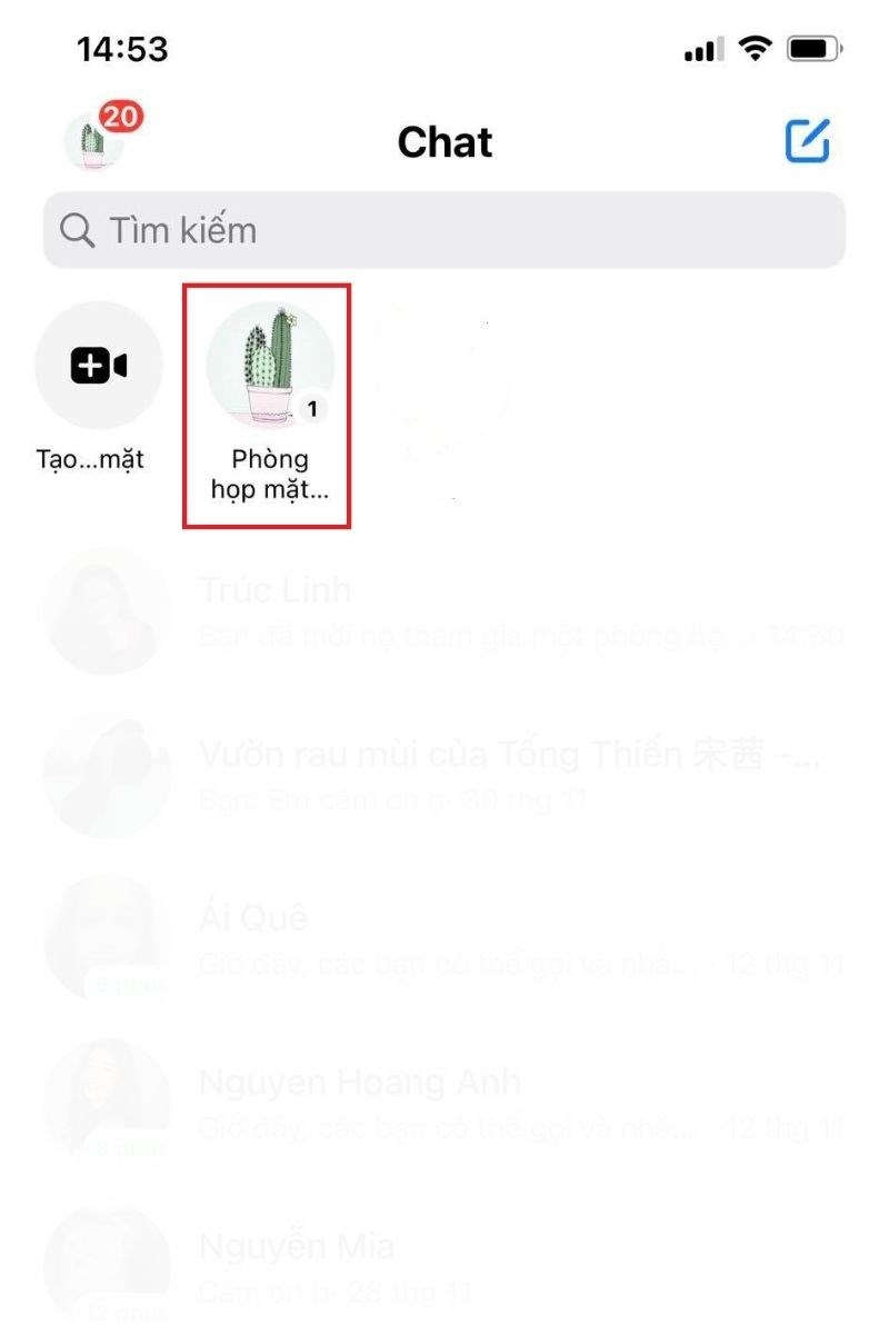 2 Chọn Phòng họp mặt