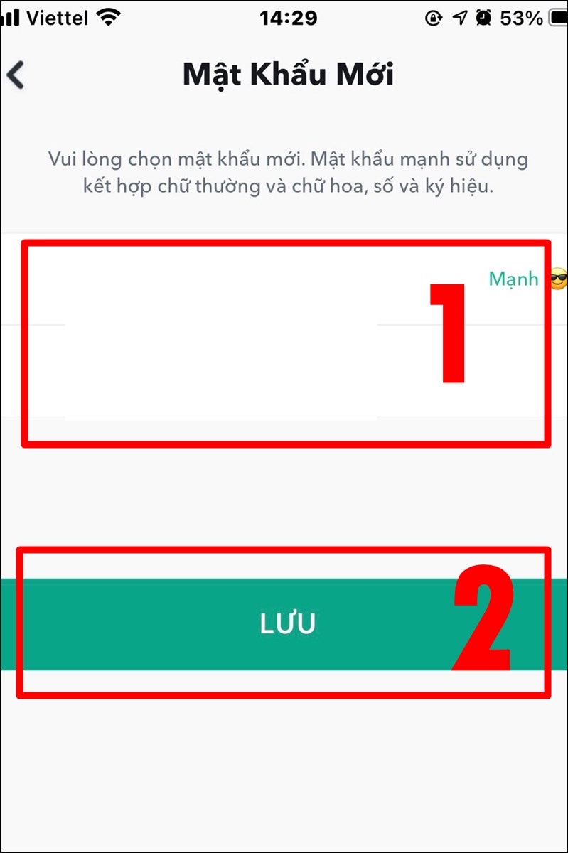 Nhập mật khẩu mới và nhấn Lưu Nhập mật khẩu mới và nhấn Lưu