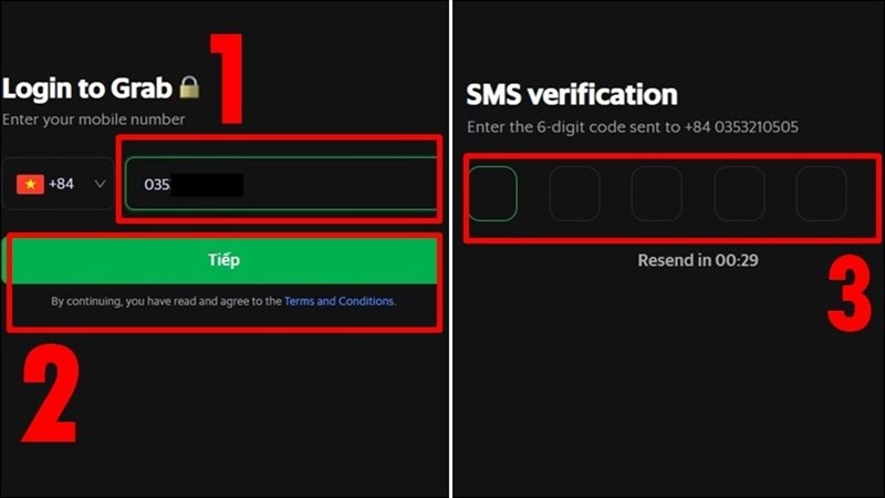 Đăng nhập vào Grab Đăng nhập vào Grab