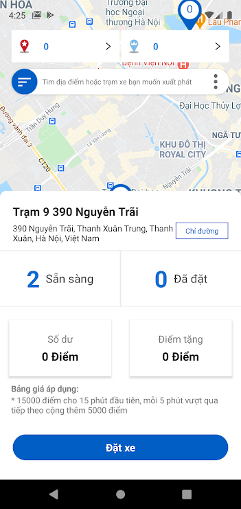 Hiển thị thông tin chi tiết chuyến đi Hiển thị thông tin chi tiết chuyến đi