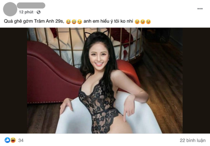 Hình ảnh ghép mặt Trâm Anh khá lộ.