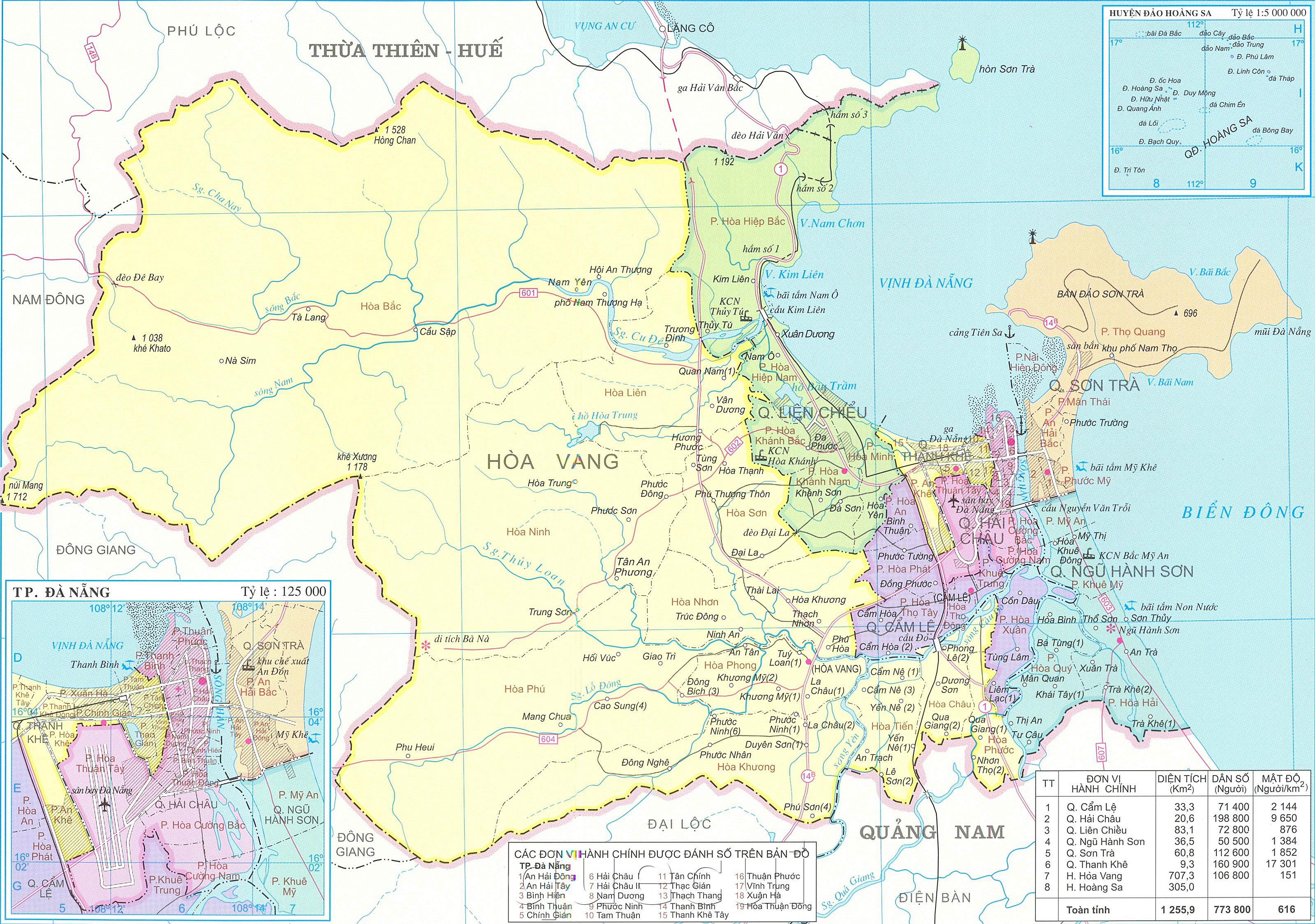 Bản đồ Thành phố Đà Nẵng năm 2022