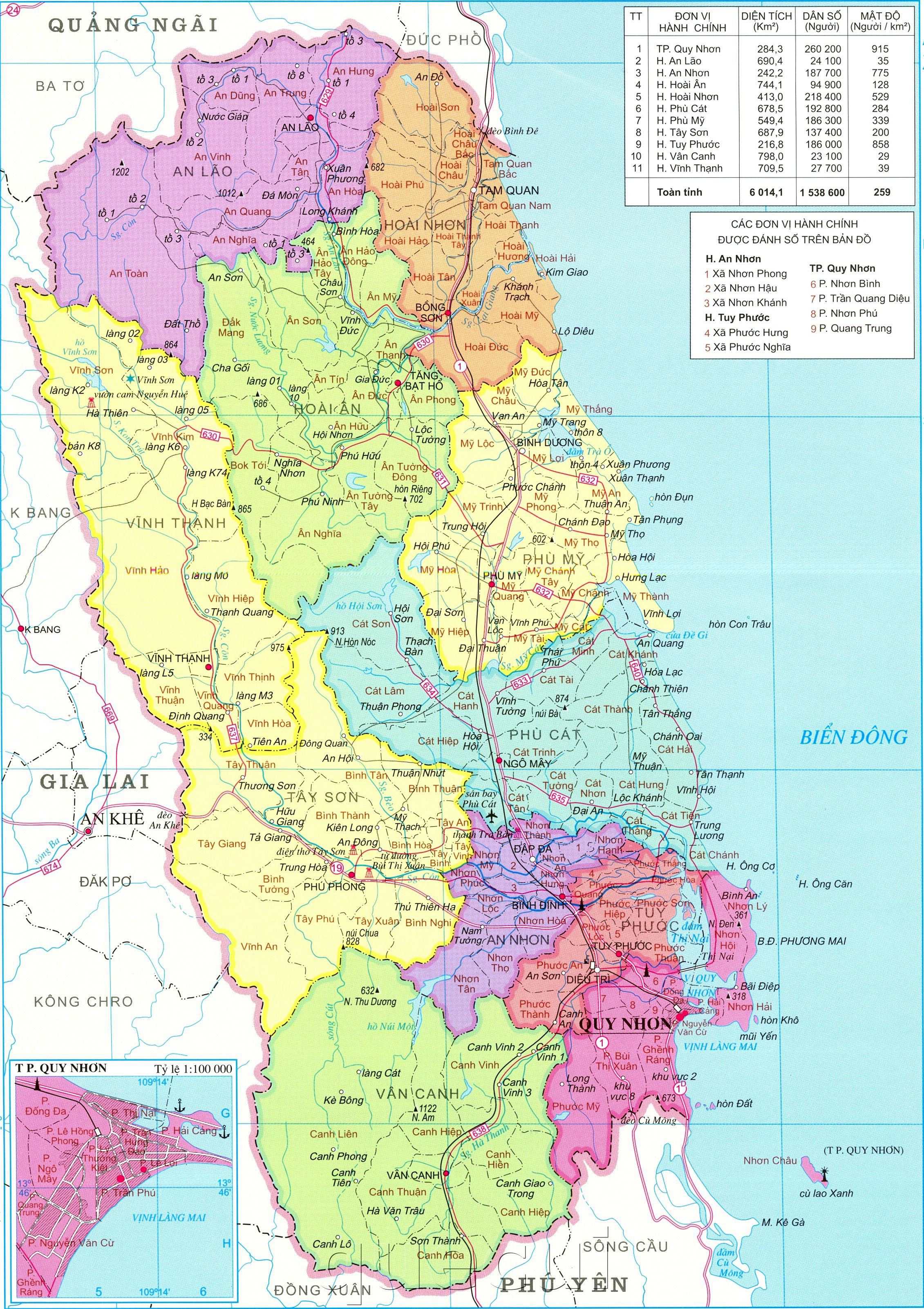 Bản đồ hành chính tỉnh Ninh Thuận năm 2022