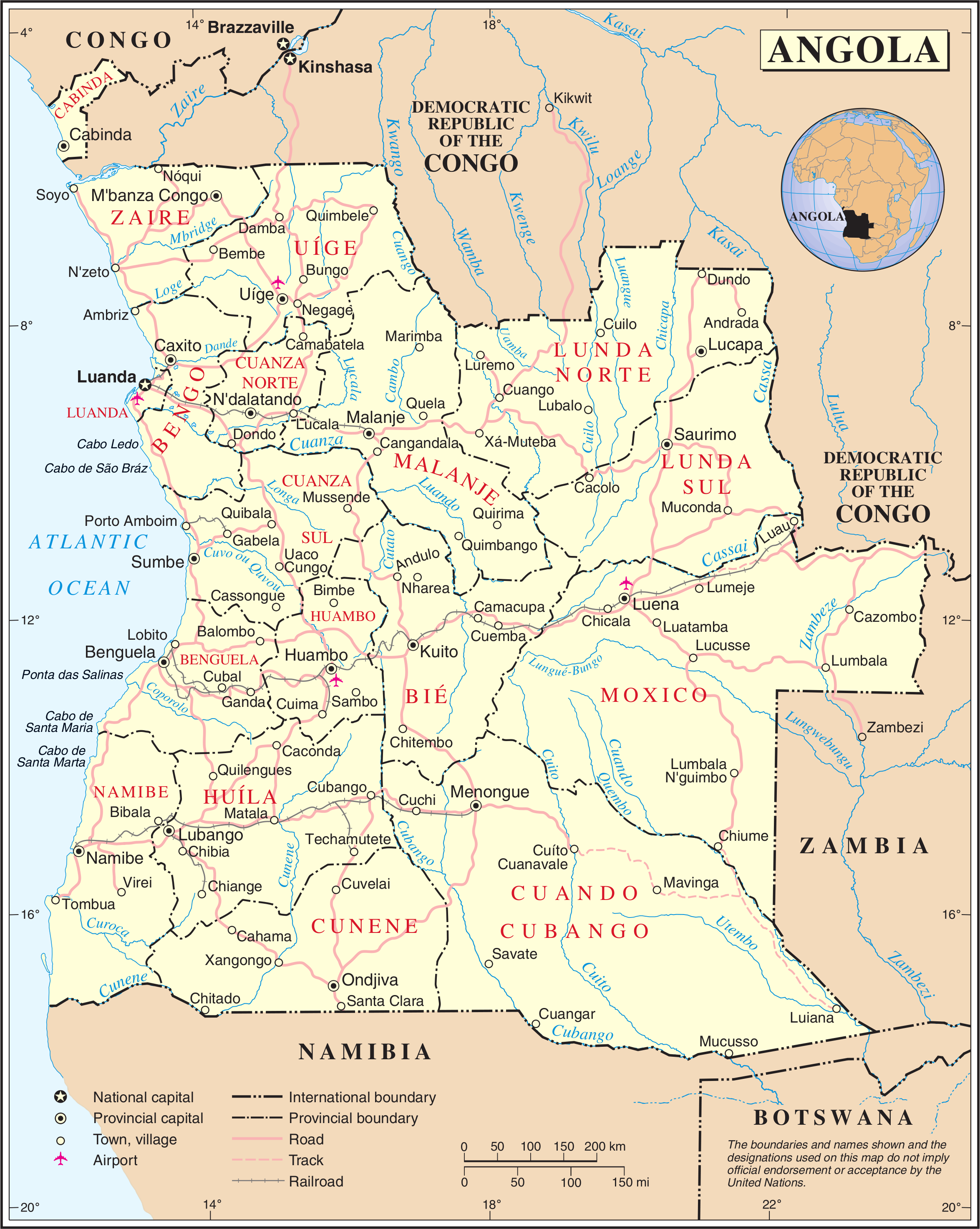 7 Angola Map 