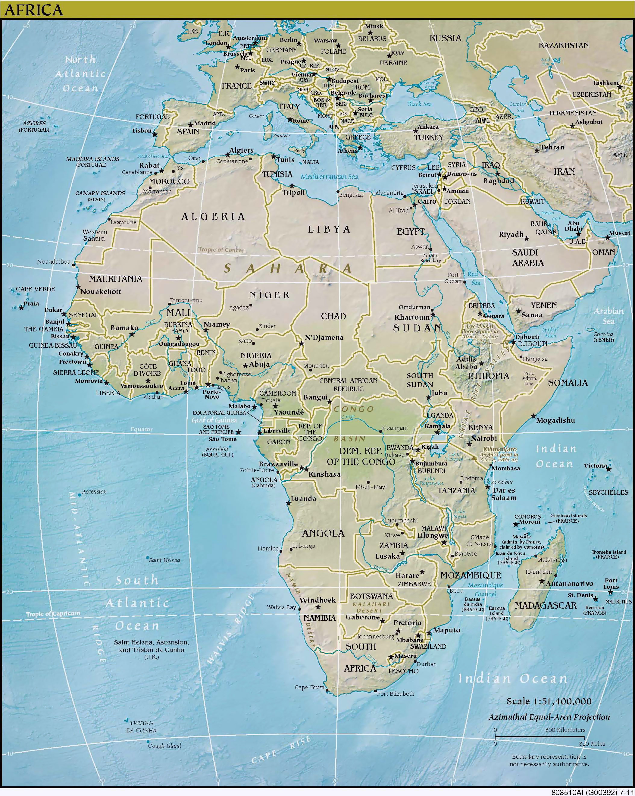 TẢI Bản đồ các nước Châu Phi (Africa Map) khổ lớn 2022 13
