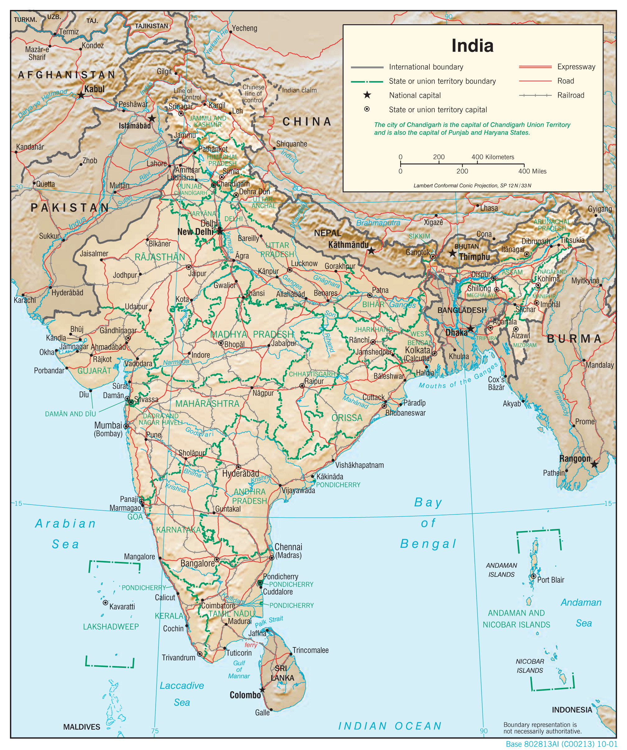 Bản đồ Ấn Độ khổ lớn 2024: 
Với bản đồ Ấn Độ khổ lớn 2024 bạn sẽ được trải nghiệm một cách thật hoành tráng. Với độ phân giải cao, bản đồ này sẽ giúp bạn nhìn thấy rõ hơn các vùng đất đa dạng và phong phú của đất nước Ấn Độ. Từ vùng sa mạc Rajathan, đến đồi núi Himalaya cao ngất ngưỡng, hay những bờ biển dài đẹp như tranh vẽ,... Bạn sẽ không thể rời mắt khỏi bản đồ này!