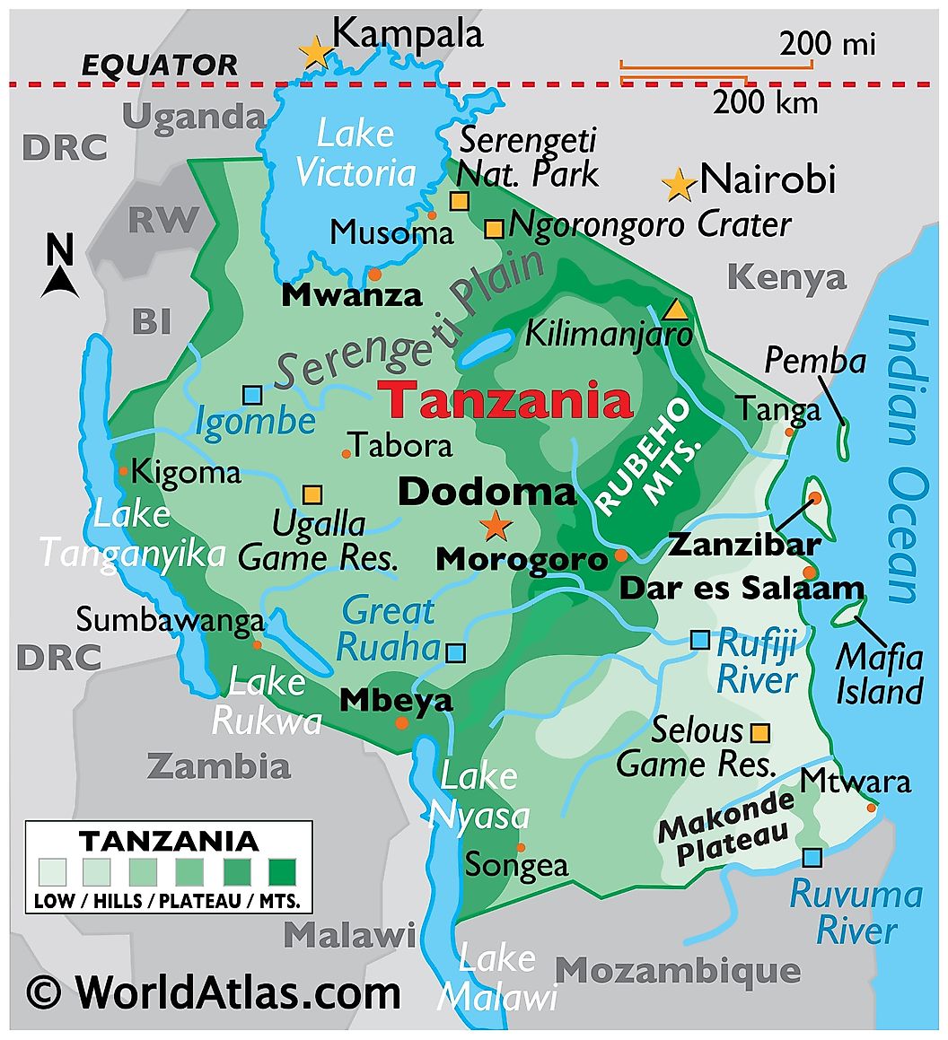 B n N c Tanzania Tanzania Map Kh L n N m 2023