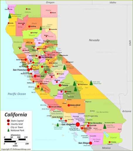 Bản đồ bang California