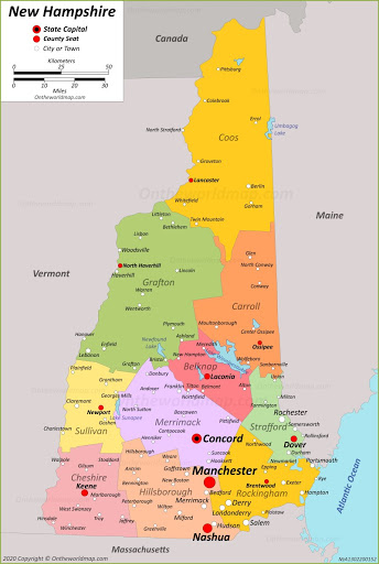 Bản đồ bang New Hampshire