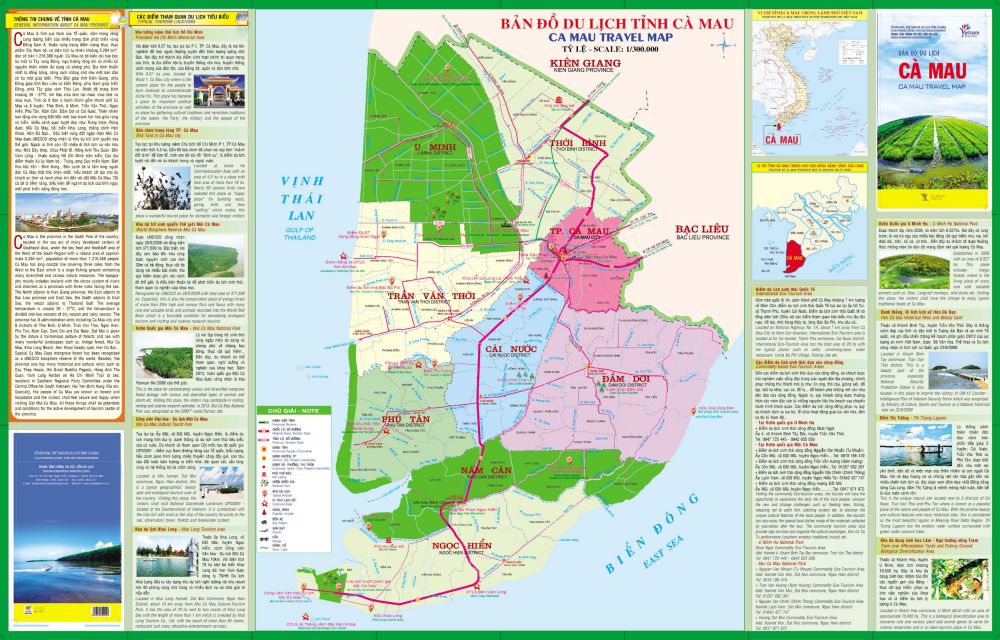 Bản đồ du lịch tỉnh Cà Mau năm 2022