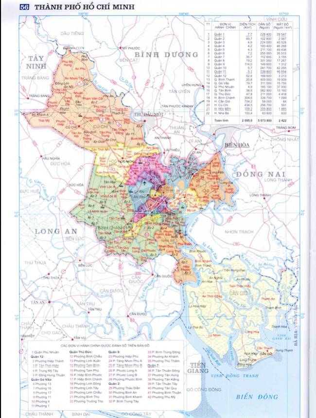 Bản đồ Thành phố Hồ Chí Minh