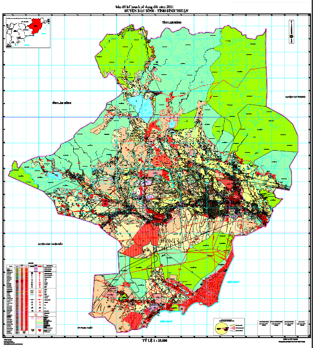 Bản đồ quy hoạch sử dụng đất Huyện Bắc Binh đến năm 2021