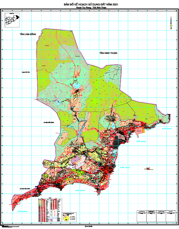Bản đồ quy hoạch sử dụng đất Huyện Tuy Phong đến năm 2021