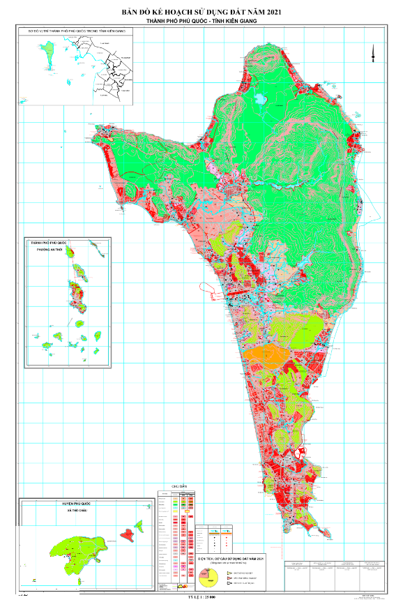 Bản đồ quy hoạch sử dụng đất Thành phố Phú Quốc đến năm 2021