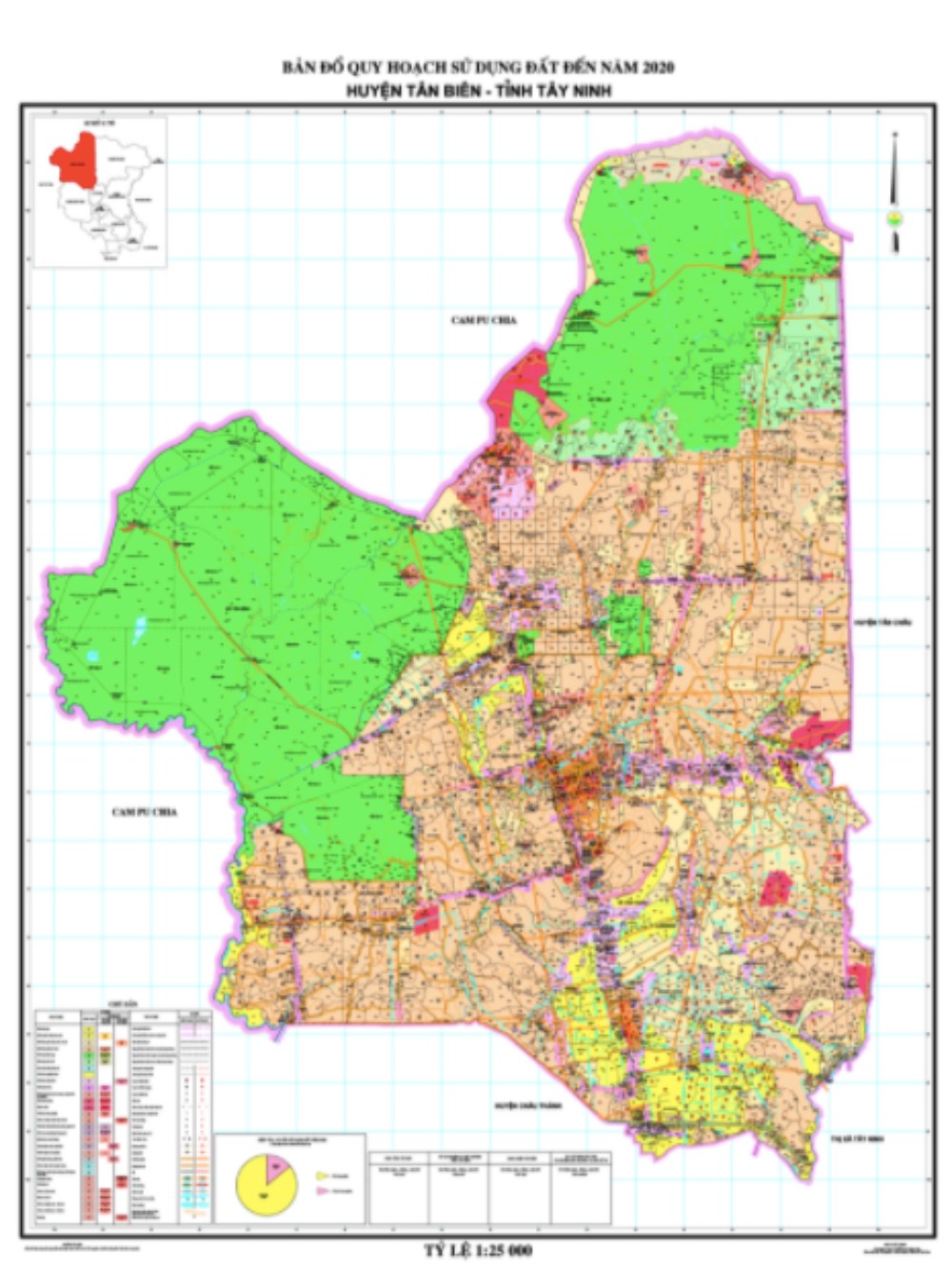 Bản đồ quy hoạch sử dụng đất Huyện Tân Biên mới nhất