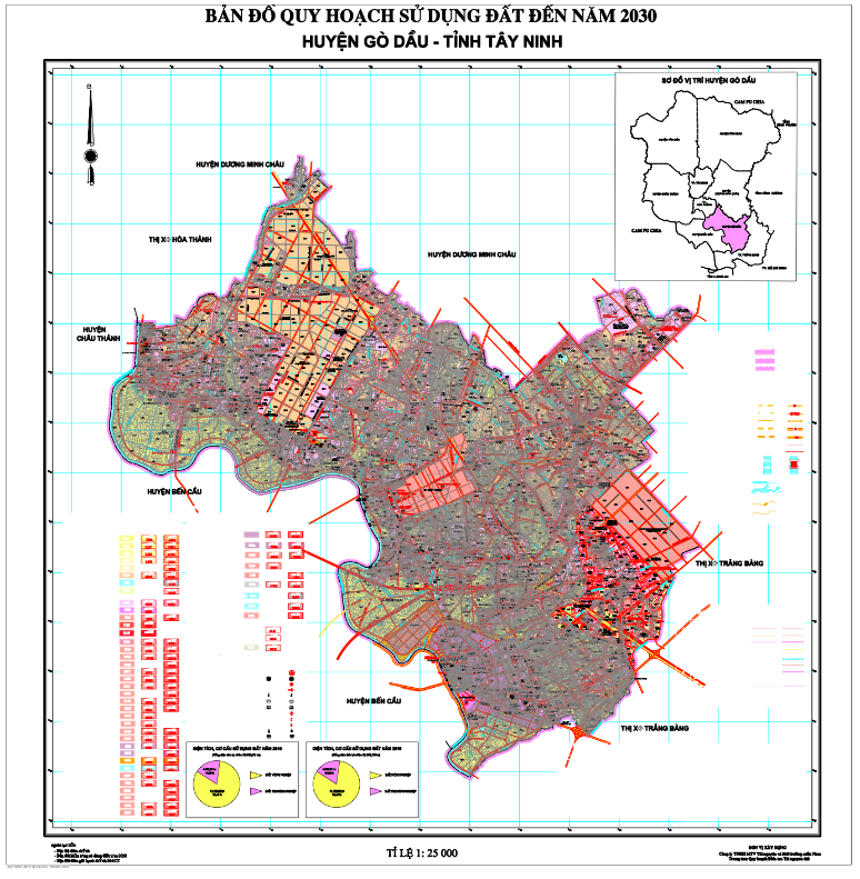 Bản đồ quy hoạch sử dụng đất Huyện Gò Dầu mới nhất đến năm 2030