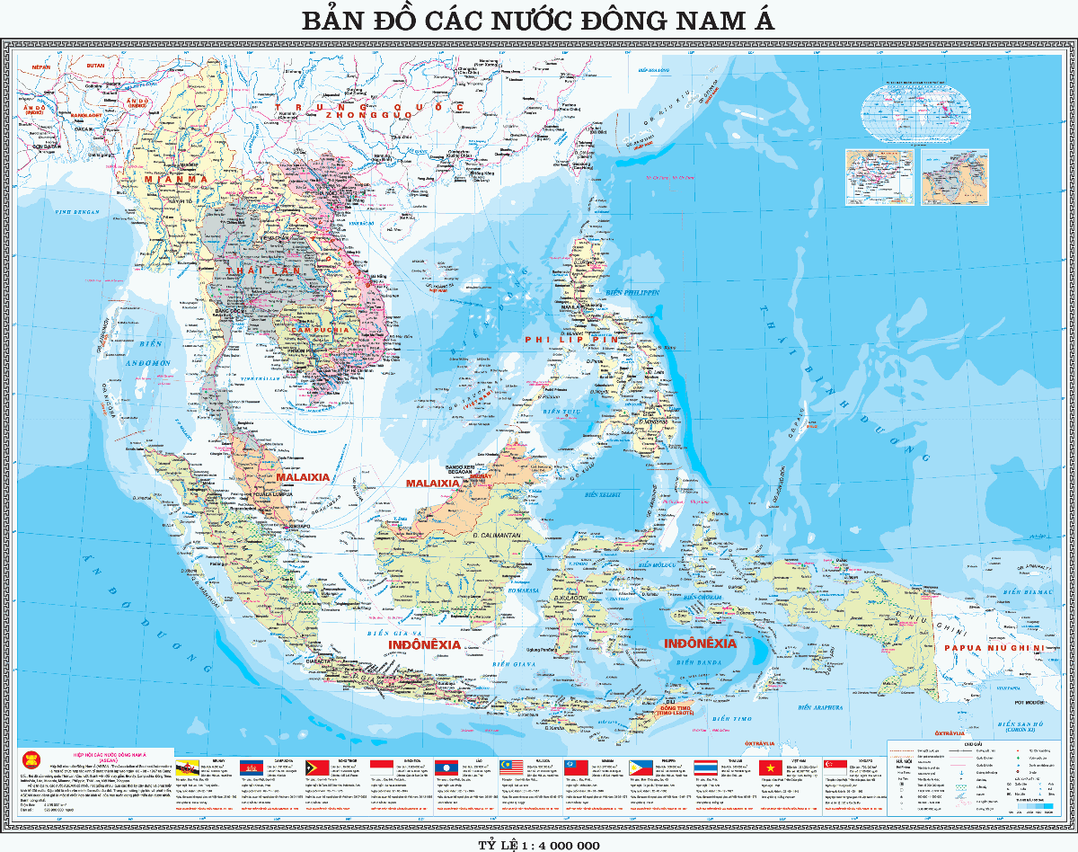 Bản đồ Đông Nam á tiếng việt
