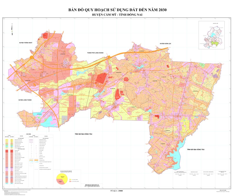Bản đồ quy hoạch sử dụng đất huyện Cẩm Mỹ đến năm 2030