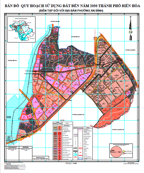 Bản đồ quy hoạch sử dụng đất Phường An Bình TP Biên Hoà đến năm 2030
