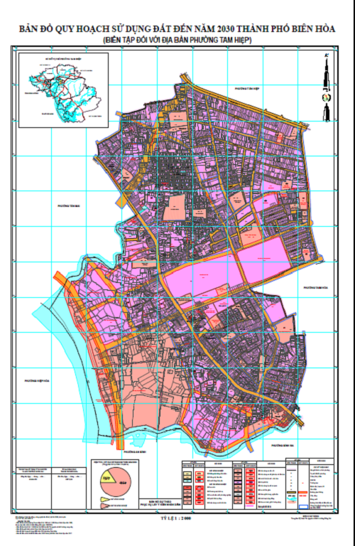 Bản đồ quy hoạch sử dụng đất Phường Tam Hiệp tại TP Biên Hoà đến năm 2030