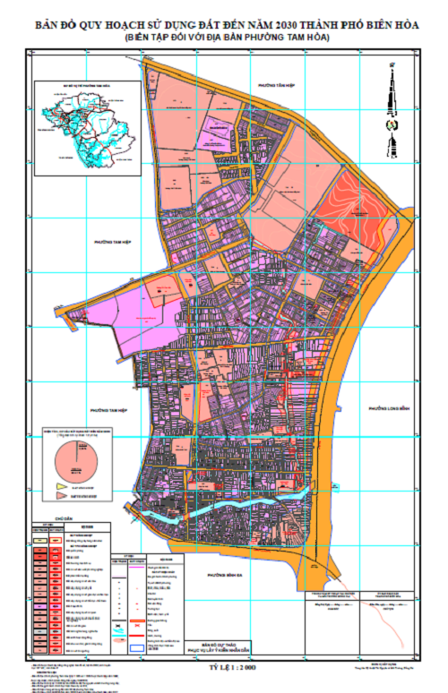 Bản đồ quy hoạch sử dụng đất Phường Tam Hoà tại TP Biên Hoà đến năm 2030