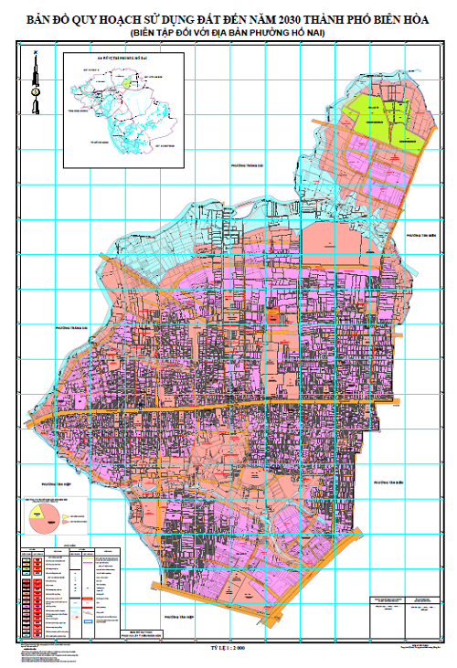 Bản đồ quy hoạch sử dụng đất Phường Hố Nai tại TP Biên Hoà đến năm 2030