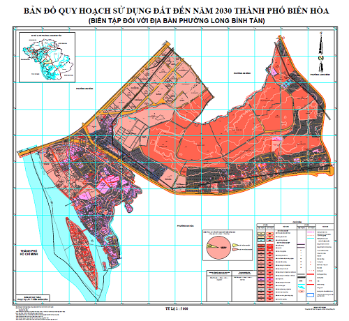 Bản đồ quy hoạch sử dụng đất Phường Long Bình Tân đến năm 2030