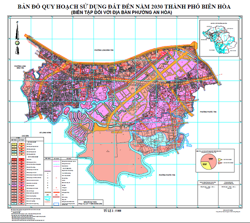 Bản đồ quy hoạch sử dụng đất Phường An Hoà đến năm 2030