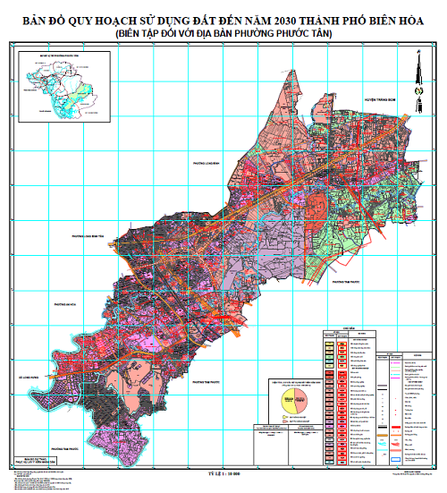 Bản đồ quy hoạch sử dụng đất Phường Phước Tân đến năm 2030