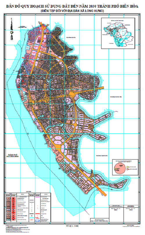 Bản đồ quy hoạch sử dụng đất Xã Long Hưng đến năm 2030