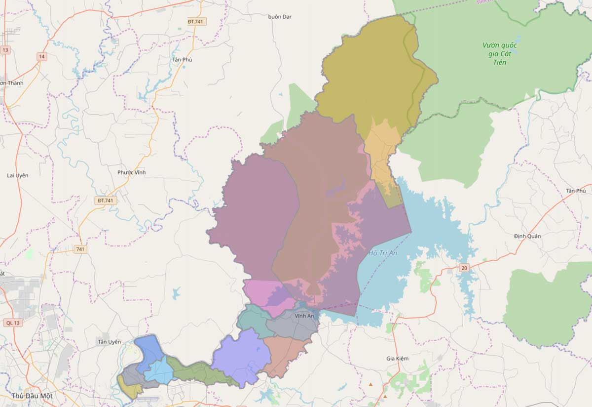 Bản đồ Huyện Vĩnh Cửu & Thông tin quy hoạch đến năm 2030