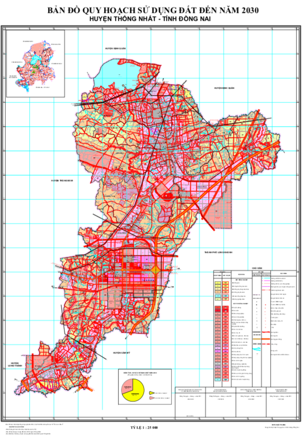 Bản đồ quy hoạch sử dụng đất huyện Thống Nhất đến năm 2030
