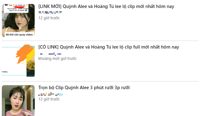 Trên mạng xã hội xôn xao clip liên quan đến Quỳnh Alee. Ảnh FB