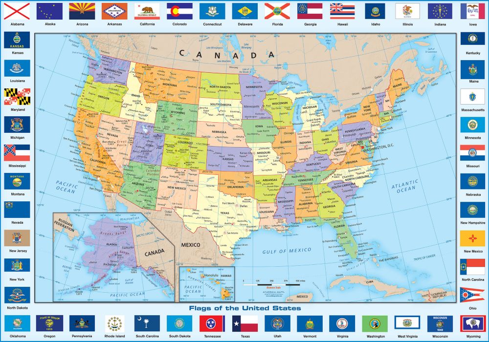 Bản đồ các Bang Nước Mỹ năm 2022
