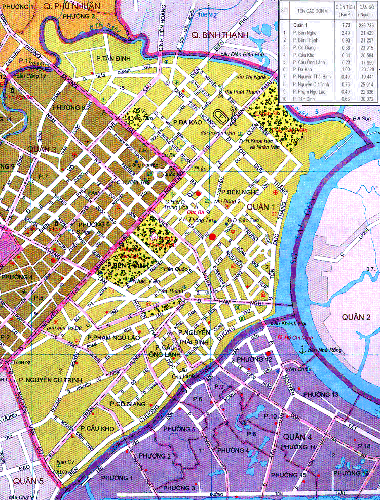 Bản đồ giao thông tại Quận 1