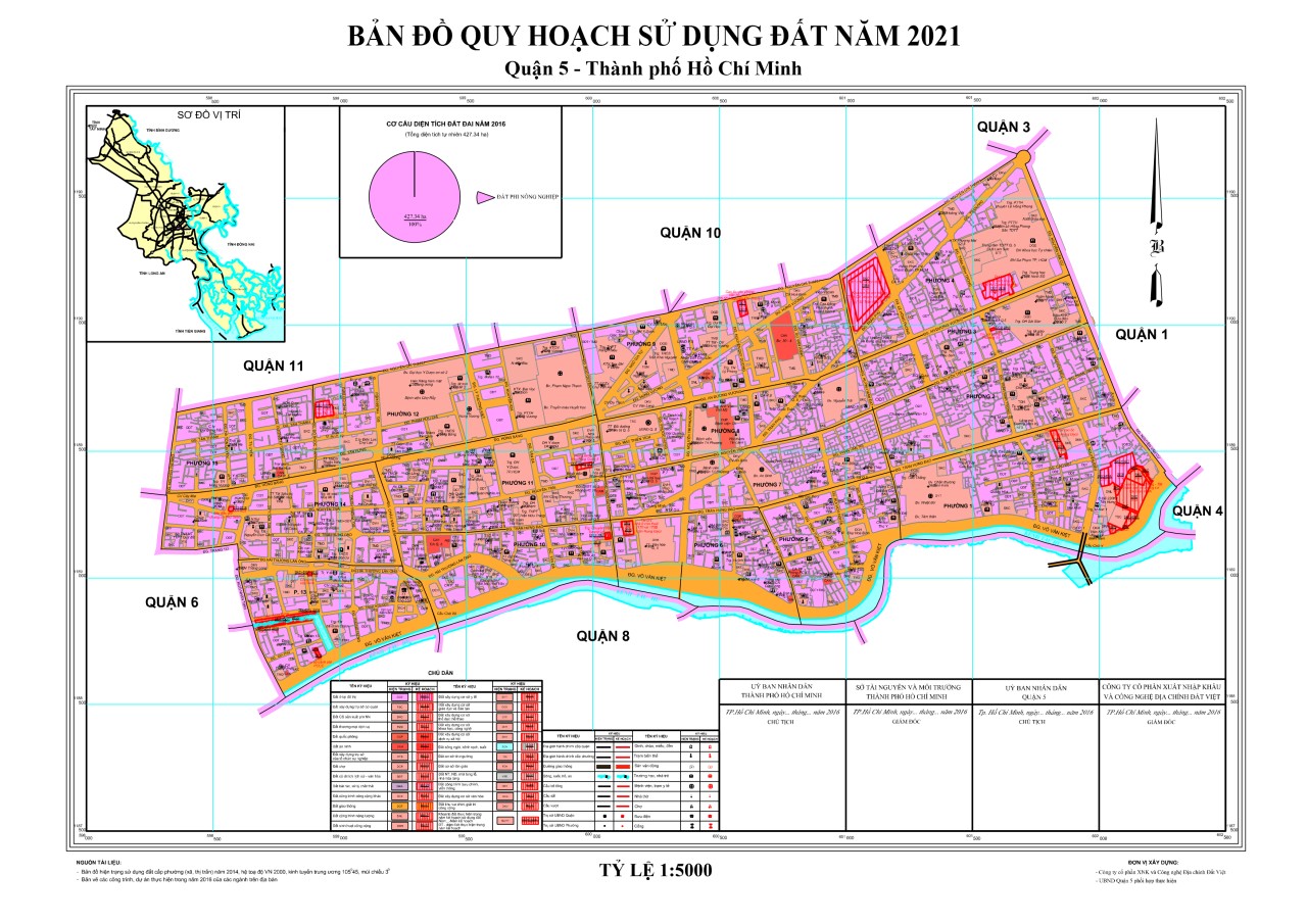 Bản đồ quy hoạch sử dụng đất tại Quận 5 năm 2021