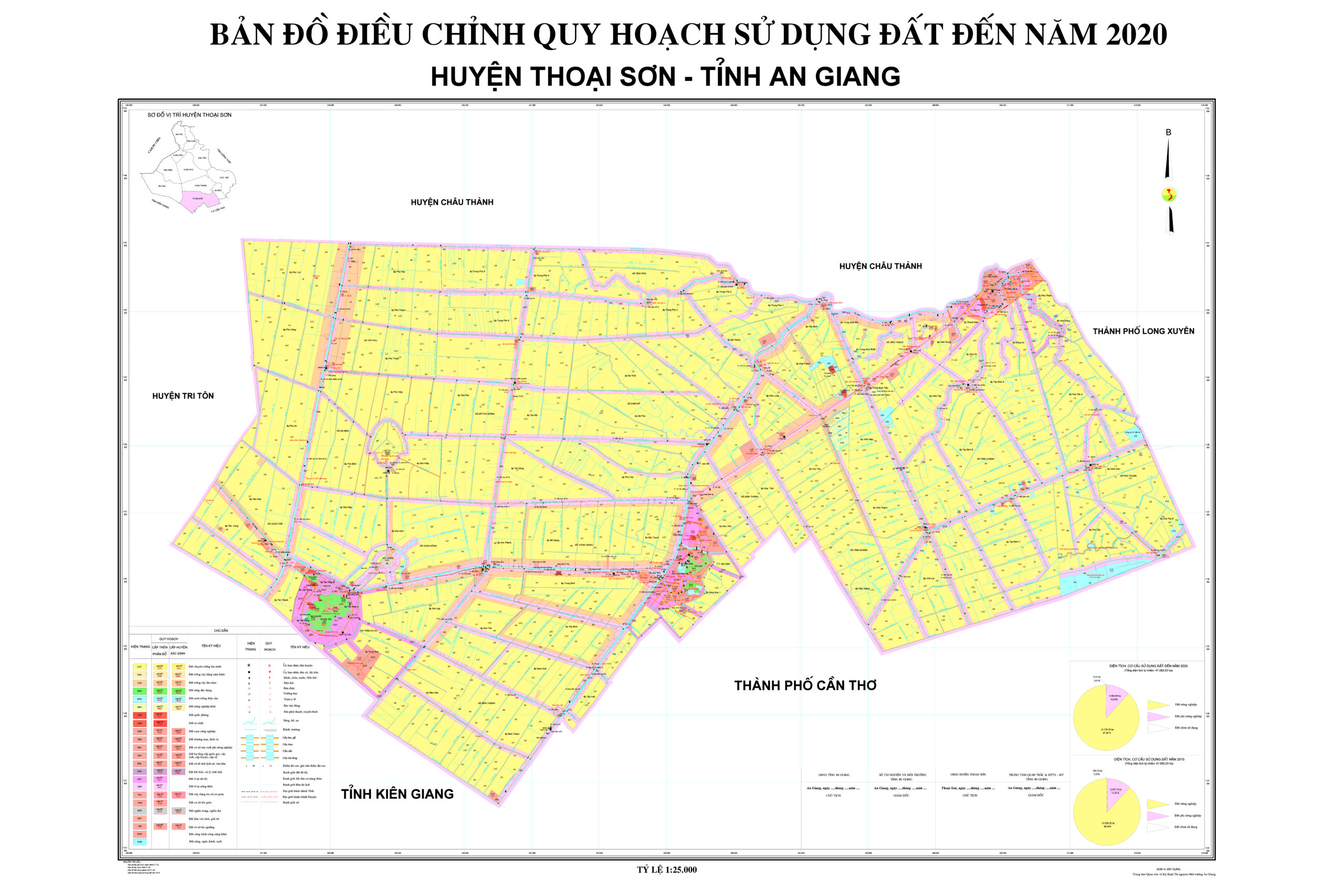 TẢI Bản đồ hành chính huyện Thoại Sơn khổ lớn phóng to 2024