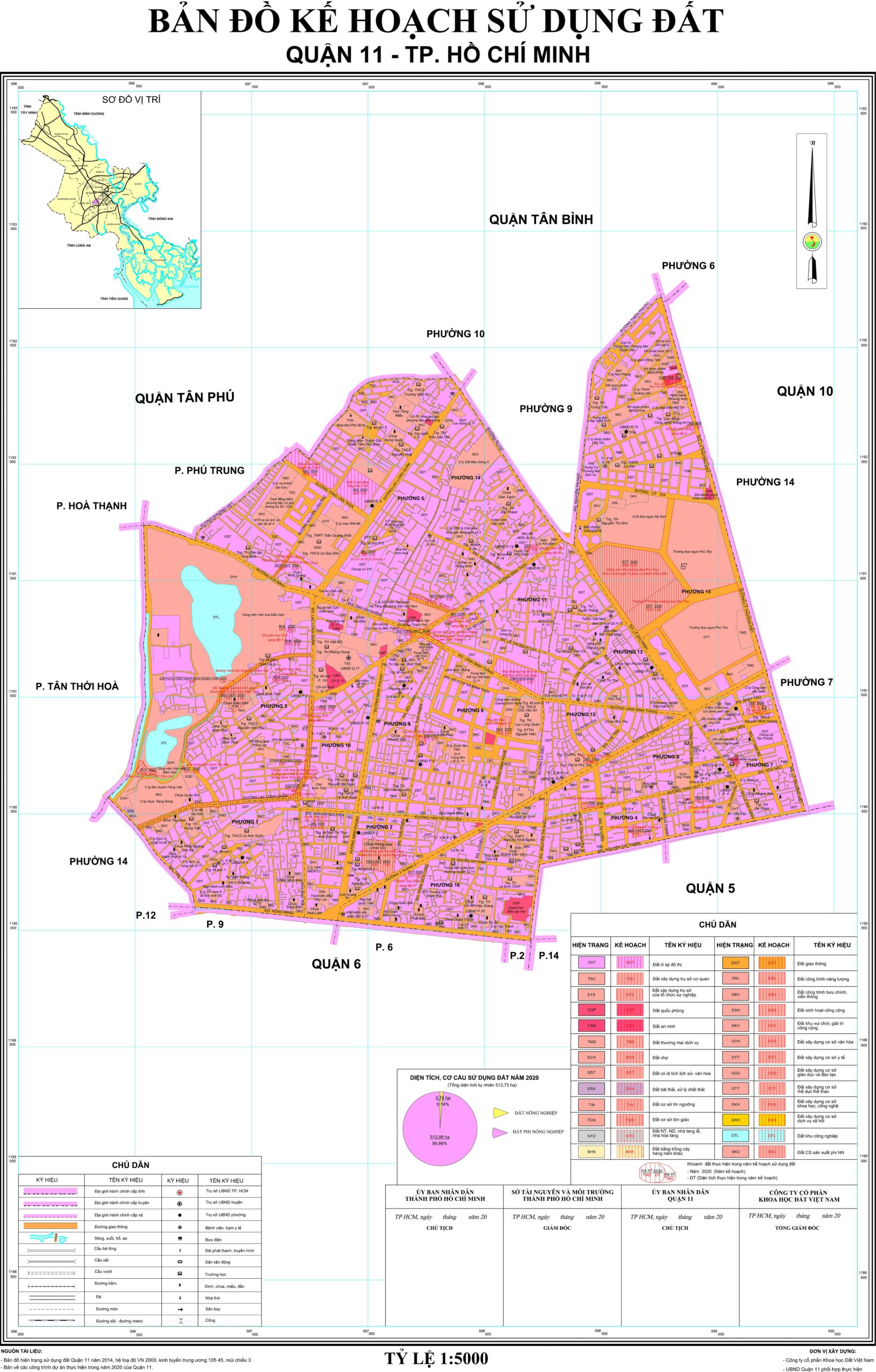 Bản đồ quy hoạch sử dụng đất tại Quận 11 năm 2021