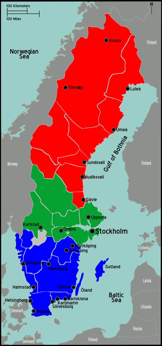 Các vùng của đất nước Thuỷ Điển