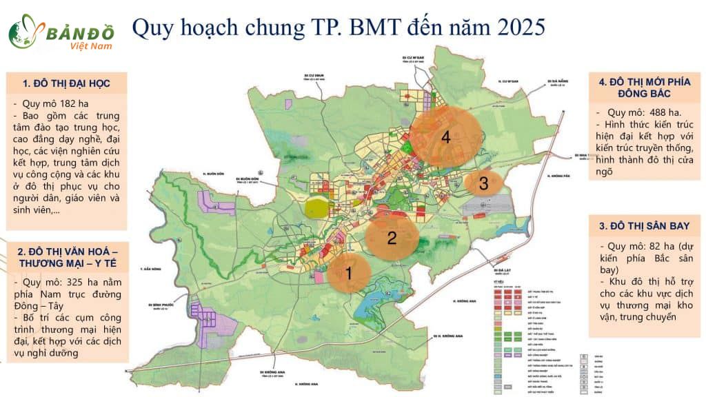 Bản đồ quy hoạch Thành phố Buôn Ma Thuột đến năm 2025