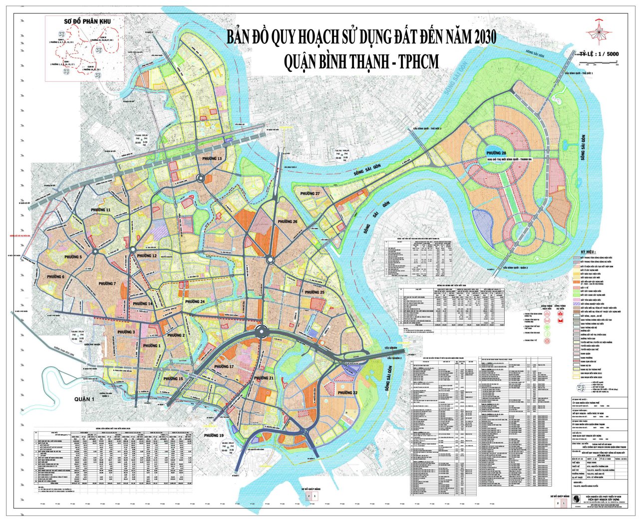 Bản đồ quy hoạch sử dụng đất Quận Bình Thạnh đến năm 2030