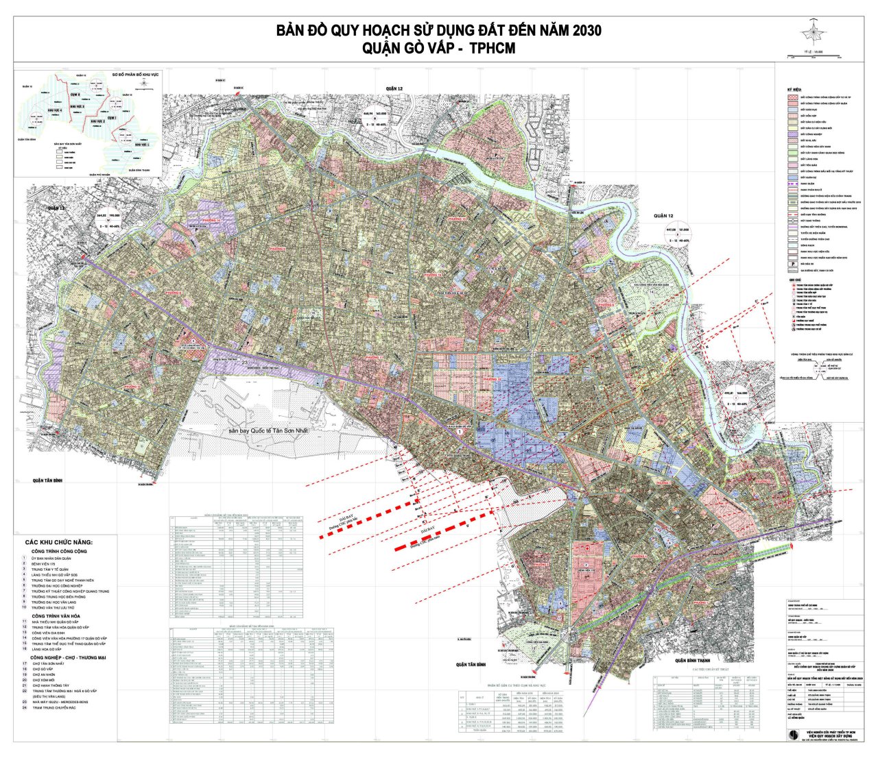 Bản đồ quy hoạch sử dụng đất tại Quận Gò Vấp đến năm 2030