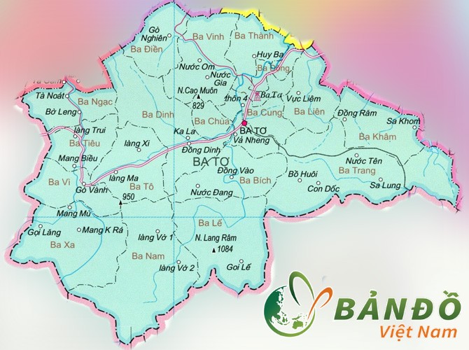 Bản đồ hành chính Huyện Ba Tơ